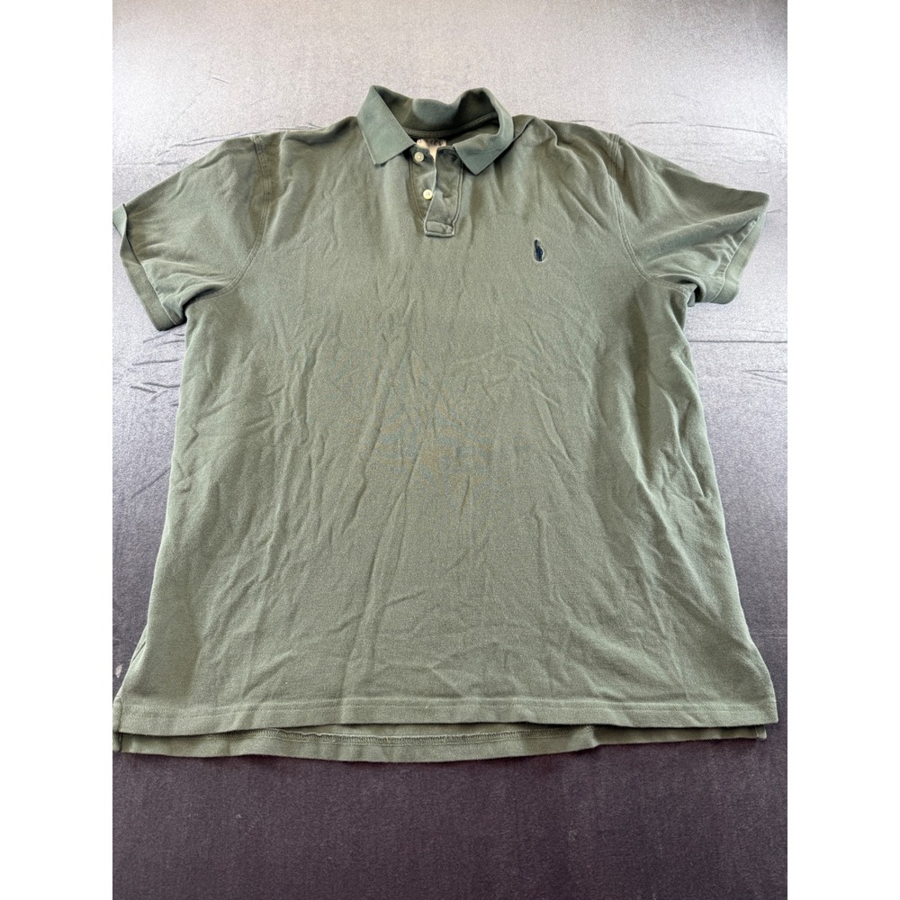 J.Crew Vintage Polo Shirt Mens XXL Green Short Sleeve Cotton Pique 12042 SP10